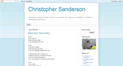 Desktop Screenshot of christophersanderson.blogspot.com