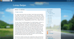 Desktop Screenshot of lumpybadger.blogspot.com