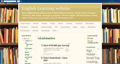 Desktop Screenshot of english-learning-website.blogspot.com