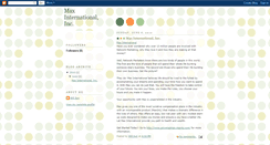 Desktop Screenshot of max-international-inc.blogspot.com