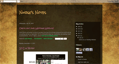 Desktop Screenshot of juliesnursenotes.blogspot.com