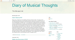 Desktop Screenshot of diaryofmusicalthoughts.blogspot.com