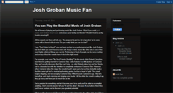 Desktop Screenshot of joshgrobanmusicfan.blogspot.com