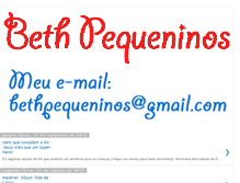 Tablet Screenshot of bethpequeninos.blogspot.com