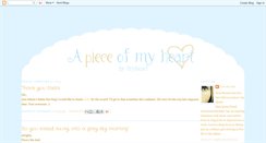 Desktop Screenshot of apieceofmyheart-tinyheart.blogspot.com
