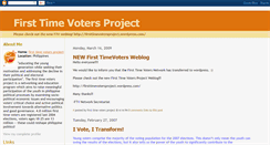 Desktop Screenshot of firsttimevotersproject.blogspot.com