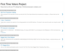 Tablet Screenshot of firsttimevotersproject.blogspot.com