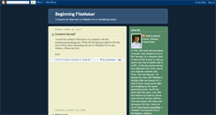 Desktop Screenshot of beginningfilemaker.blogspot.com