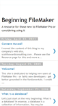 Mobile Screenshot of beginningfilemaker.blogspot.com