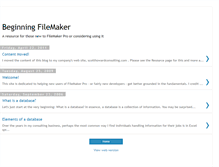 Tablet Screenshot of beginningfilemaker.blogspot.com