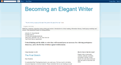 Desktop Screenshot of becominganelegantwriter.blogspot.com