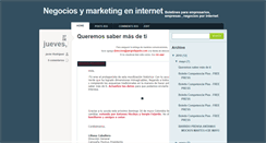 Desktop Screenshot of negocios-marketing-internet.blogspot.com