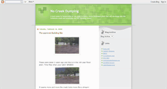 Desktop Screenshot of nocreekdumping.blogspot.com