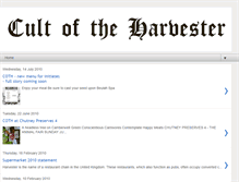Tablet Screenshot of cultoftheharvester.blogspot.com