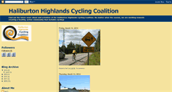 Desktop Screenshot of haliburtonhighlandscyclingcoalition.blogspot.com