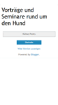 Mobile Screenshot of hundeseminare.blogspot.com