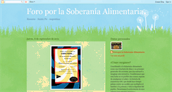 Desktop Screenshot of foroporlasoberaniaalimentaria.blogspot.com