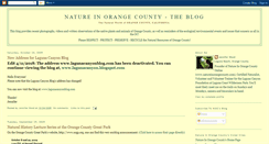 Desktop Screenshot of natureinorangecounty.blogspot.com