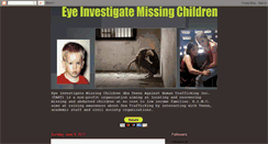 Desktop Screenshot of eyeinvestigatemissingchildren.blogspot.com