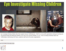 Tablet Screenshot of eyeinvestigatemissingchildren.blogspot.com