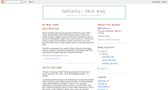 Desktop Screenshot of infinitythisway.blogspot.com
