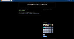 Desktop Screenshot of dissertationforyou.blogspot.com