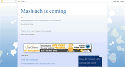 Desktop Screenshot of mashiachiscoming.blogspot.com