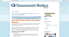 Desktop Screenshot of communautequebec.blogspot.com