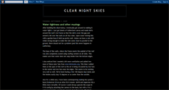 Desktop Screenshot of clearnightskies.blogspot.com