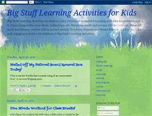 Tablet Screenshot of bigstuffforkids.blogspot.com