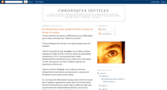Desktop Screenshot of chroniquesinutiles.blogspot.com