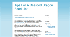 Desktop Screenshot of bearded-dragon-food-list13.blogspot.com
