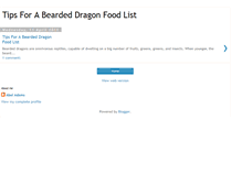 Tablet Screenshot of bearded-dragon-food-list13.blogspot.com