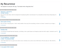 Tablet Screenshot of myrecurrence.blogspot.com