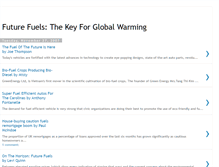 Tablet Screenshot of futurefuelsthekeyforglobalwarming.blogspot.com