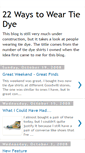 Mobile Screenshot of 22waystoweartiedye.blogspot.com
