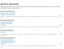 Tablet Screenshot of generac-generator-review.blogspot.com