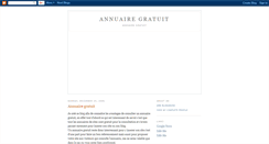 Desktop Screenshot of annuaire-gratuit.blogspot.com