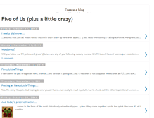 Tablet Screenshot of fiveofus-crazy.blogspot.com