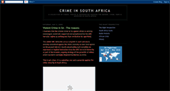 Desktop Screenshot of crimeinsouthafrica2.blogspot.com