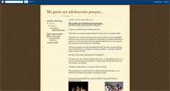 Desktop Screenshot of megustaseradolescenteporque.blogspot.com