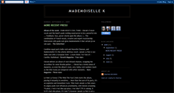 Desktop Screenshot of mademoisellekoz.blogspot.com