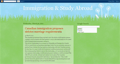 Desktop Screenshot of immigrationstudyabroad.blogspot.com