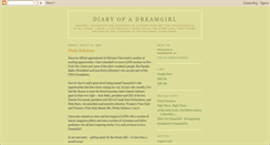 Desktop Screenshot of diaryofadreamgirl.blogspot.com