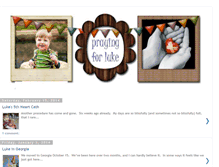 Tablet Screenshot of prayingforbabyluke.blogspot.com