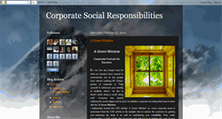 Desktop Screenshot of corporatesocialresponsibilities.blogspot.com