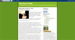 Desktop Screenshot of abundancehealth.blogspot.com