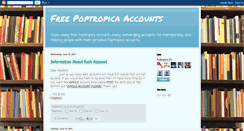 Desktop Screenshot of freepoptropicaaccountsandcredits.blogspot.com