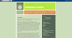 Desktop Screenshot of matabadai-meditate.blogspot.com