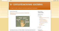 Desktop Screenshot of e-comunicacionessociales.blogspot.com